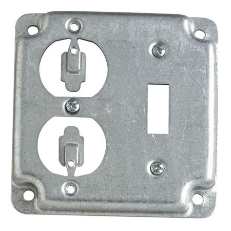 2-gang metal electrical box cover|double gang outlet box cover.